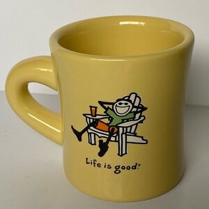 Life is Good Coffee Cup Mug Dad Adirondack Chair Yellow Father’s Day Relax